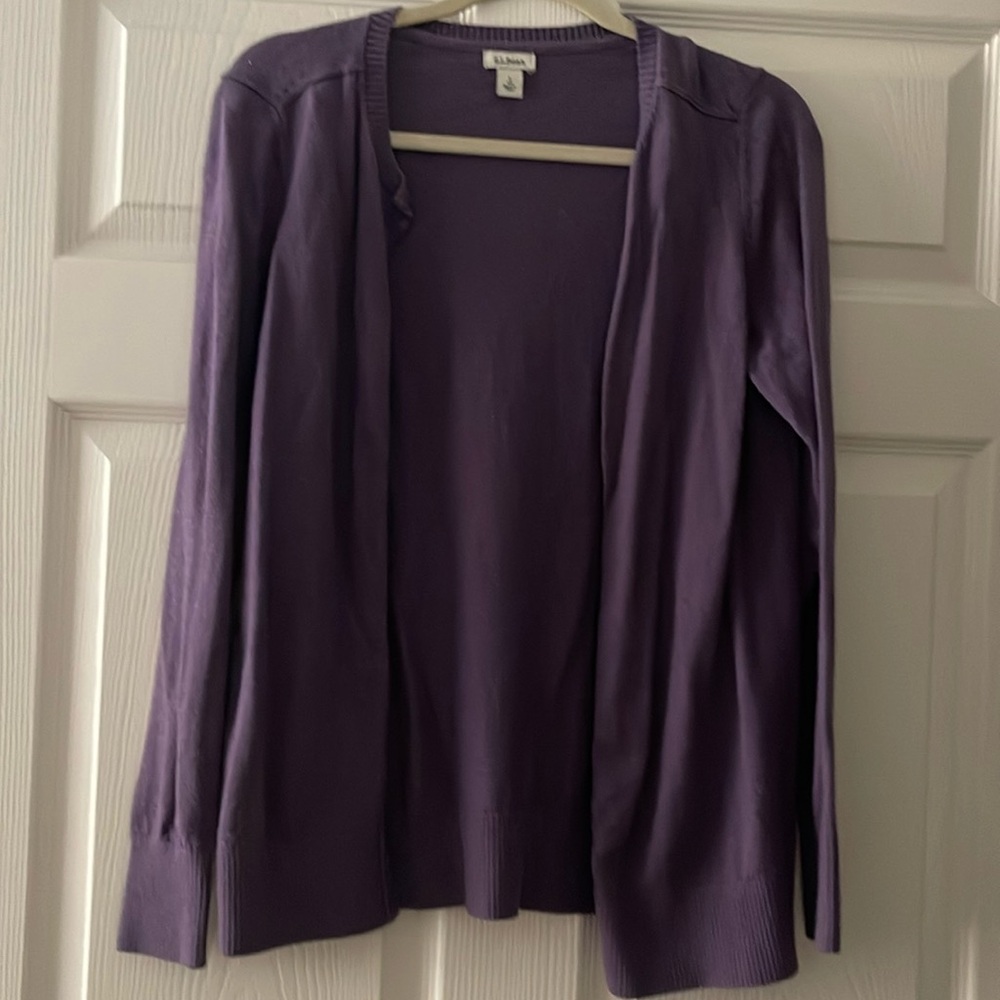 Purple LL Bean Cardigan